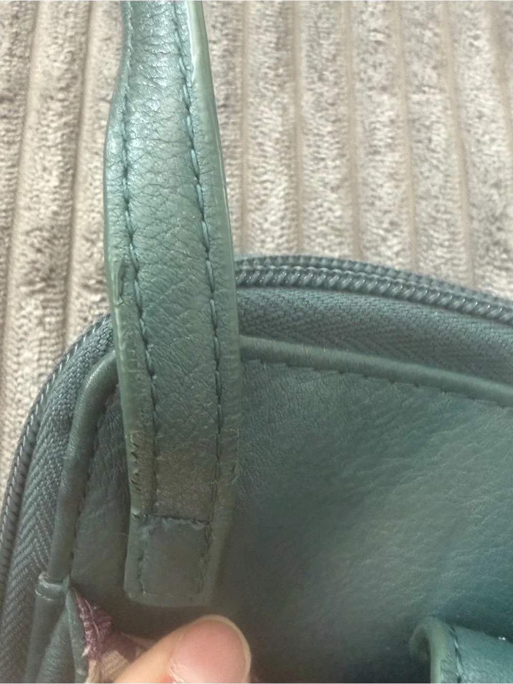 Perlina Forest Green Leather Crossbody with Gold Hardware